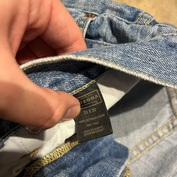 Vintage Y2k Arizona Baggy Loose Fit Faded Jeans 33x30 - Picture 5 of 5